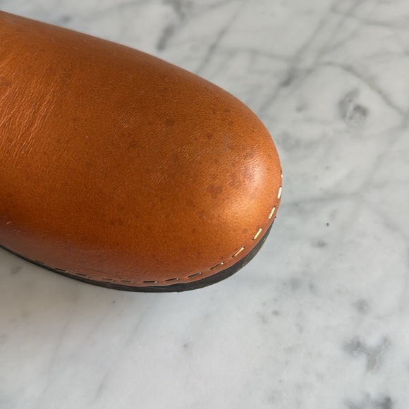 Celine Les Bois Tan Leather & Wood Clogs size 38 - Picture 4 of 9